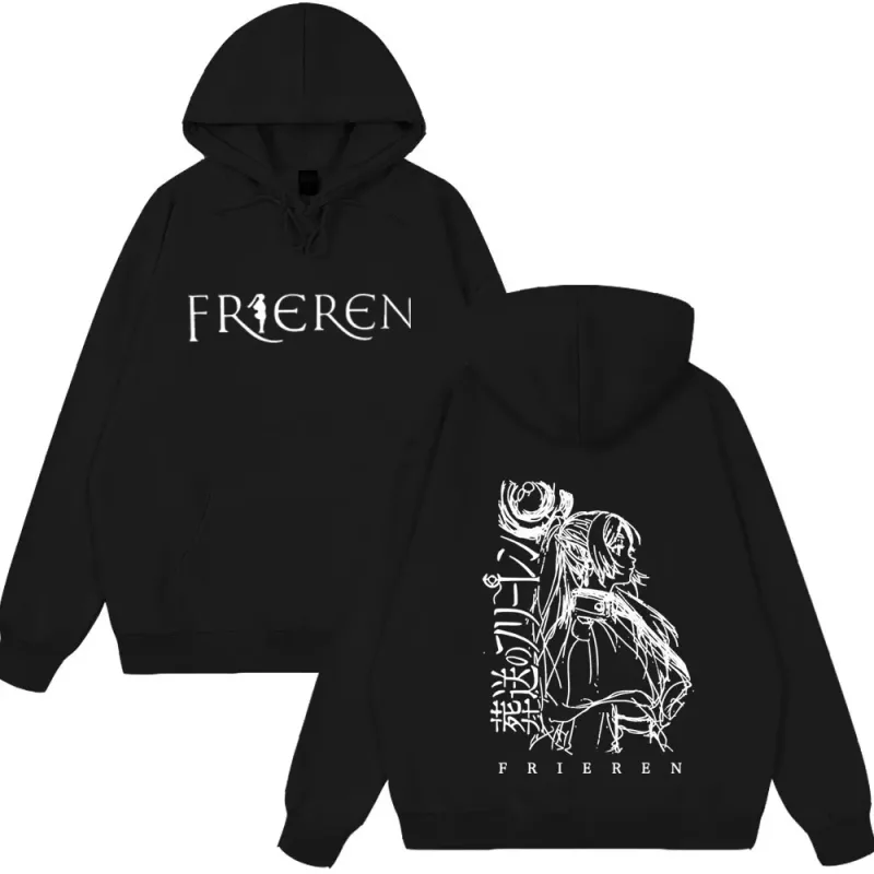 Anime Frieren: Beyond Journey's End Hoodies Lelaki Wanita Pakaian Fesyen Fleece Sweatshirt Fesyen Musim Sejuk Pakaian Gaya Lucu