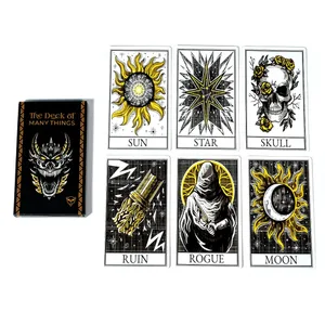 Kad Tarot Berwarna Berkualiti Tinggi 78-Kad Dek Banyak Perkara Permainan Hiburan Riadah Mengumpul Kad Permainan Papan Ramalan