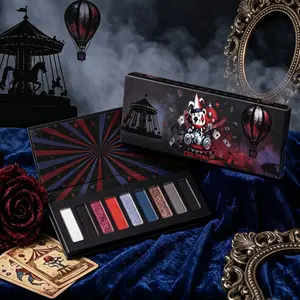 Shimmer Glitter Metallic 9 Farver Halloween Øjenskygge Palette Høj Pigment Gothic Smoky Eye Shadow Fin Flash Varig Makeup