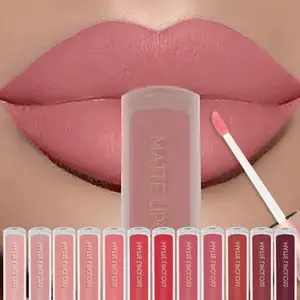 12 colori velluto opaco sexy lucidalabbra impermeabile a lunga durata tazza antiaderente smalto per labbra rossetto liquido nudo labbra trucco cosmetici