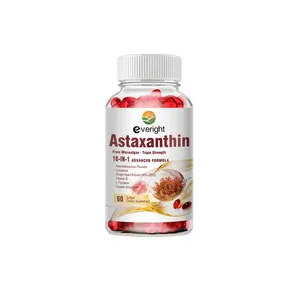 Astaxantina 24 mg – Potente antiossidante per la pelle, gli occhi e il sistema immunitario – 10 in 1 con licopene, vitamina E di semi d'uva e zinco